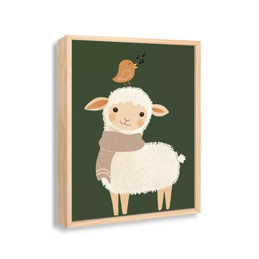 Ovelha com passarinho