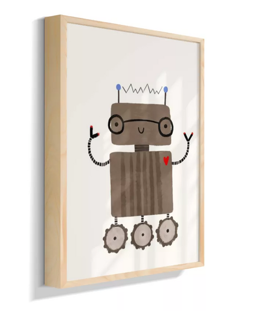 Robô marrom com coração