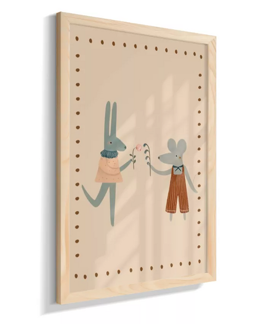 Amigos lúdicos (rato e coelho)