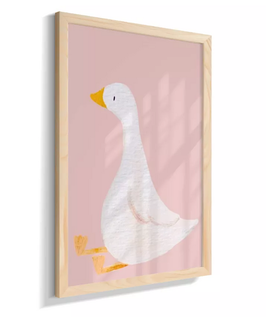 Pato Sentado (fundo rosa)