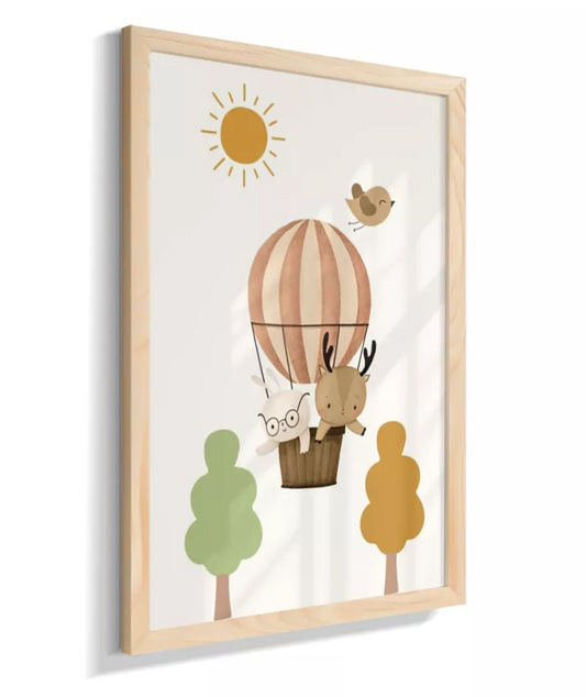 Coelha e cervo no balão