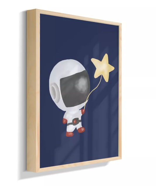 Astronauta com estrela (azul)