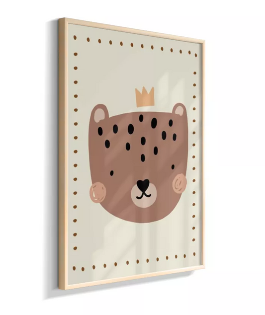 Felino na moldura com detalhes (boho)