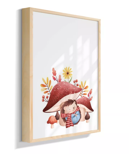 Porco espinho com cogumelos