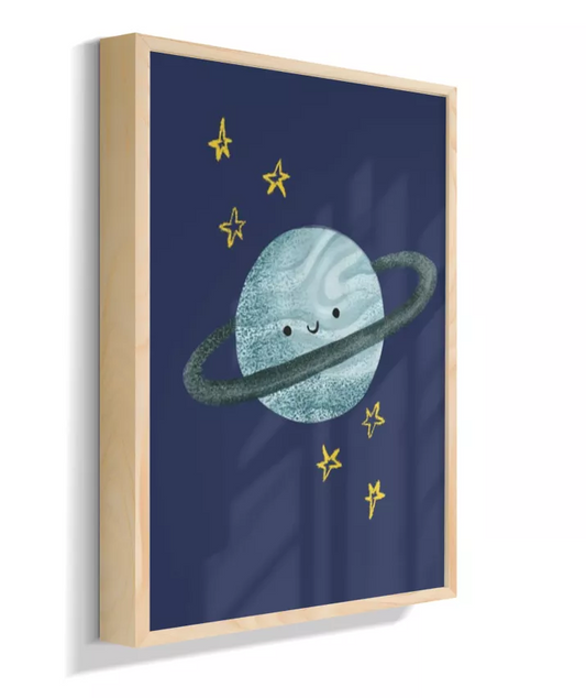 Saturno azul (fundo azul)