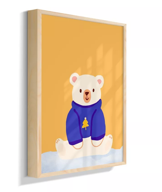 Urso polar (fundo amarelo)