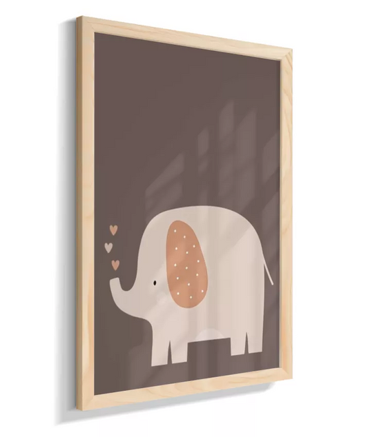 Elefante no fundo marrom (boho)