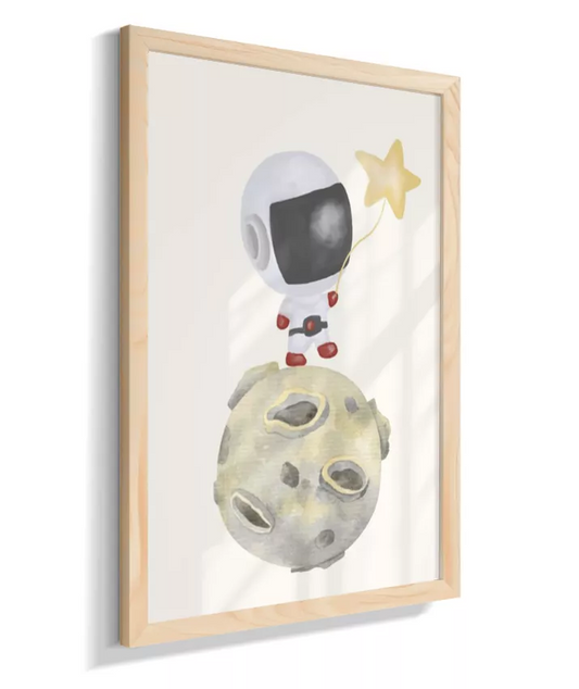 Astronauta com estrela na lua (neutro)
