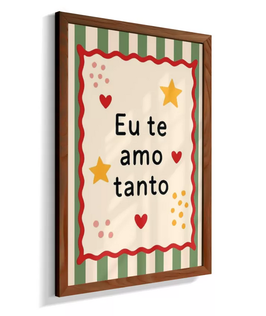Eu te amo tanto (listrado verde)