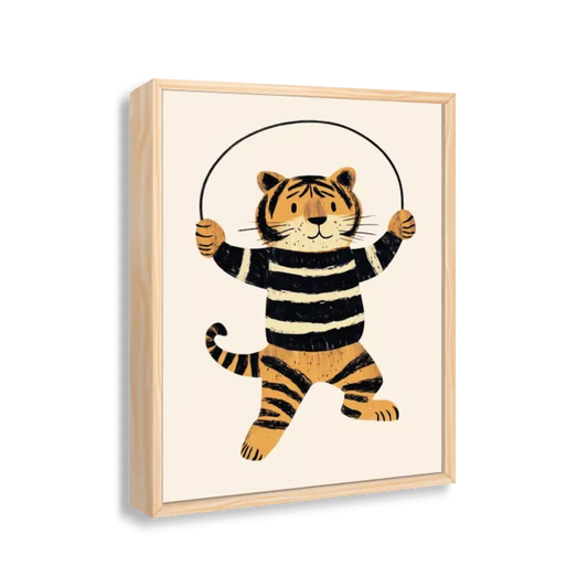 Tigre pulando corda