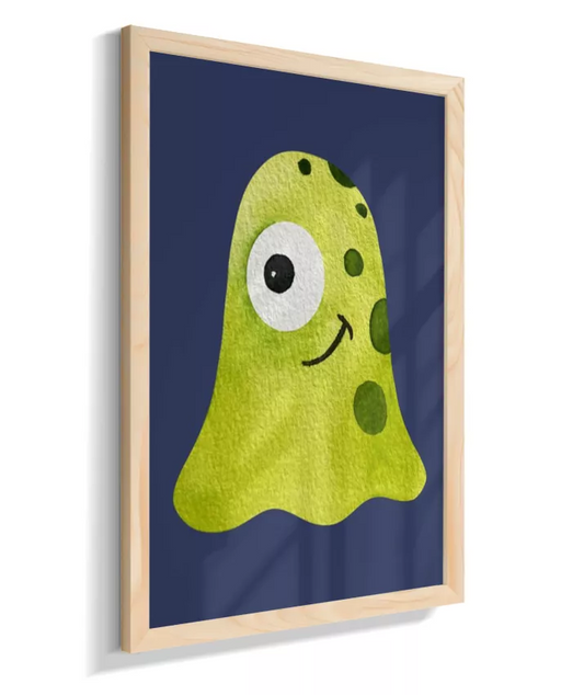 ET/monstro verde (fundo azul)