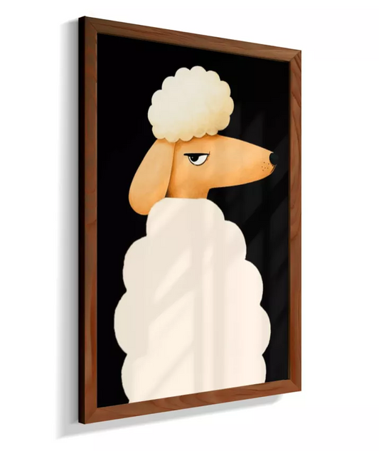 Cachorro ovelha (fundo preto)