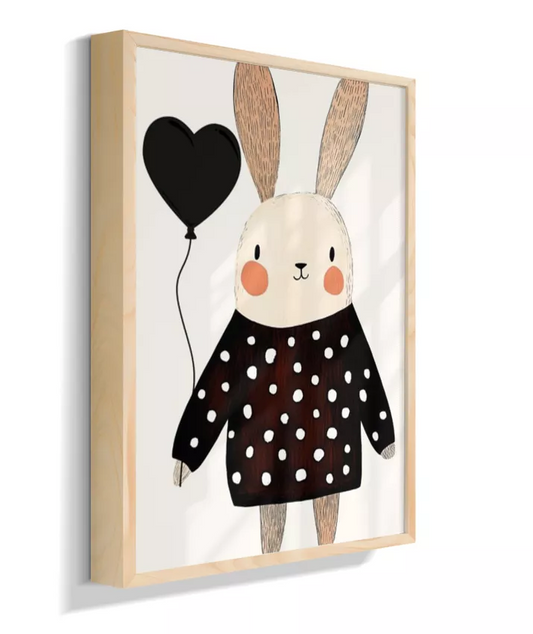 Coelha (amore) com balão coração