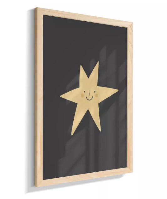 Estrela sorrindo (fundo preto)