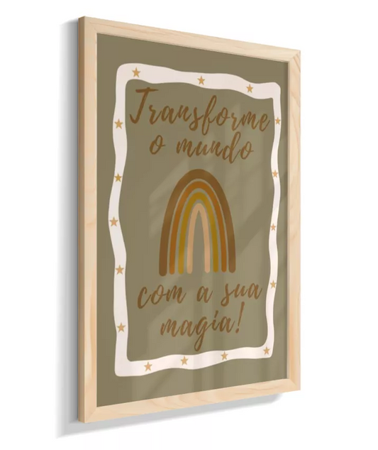 Transforme o mundo com a sua magia! (verde cinzento)