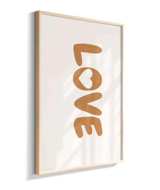 Love na horizontal (marrom)