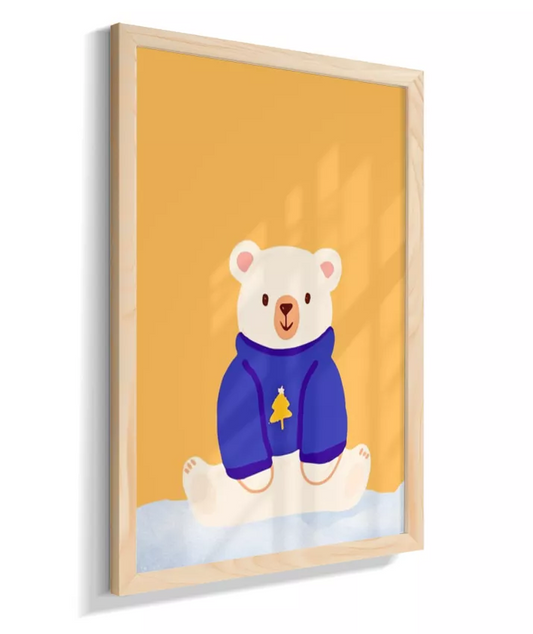 Urso polar (fundo amarelo)