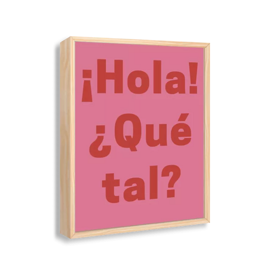 Hola qué tal? (rosa e vermelho)