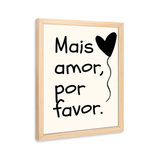 Mais amor, por favor (bege e preto)