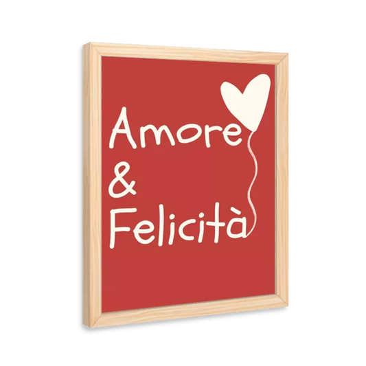 Amore &amp; Felicità (vermelho e bege)