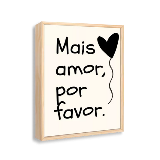 Mais amor, por favor (bege e preto)