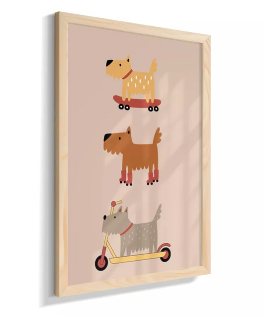 Cachorros esportistas (fundo neutro)