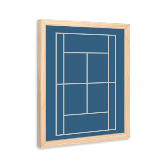 Quadra de tenis azul