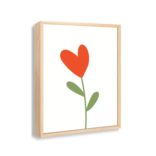 Flor vermelha coração