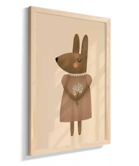 Cachorra delicada com flores (lúdico)