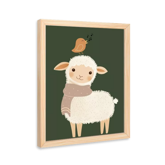 Ovelha com passarinho