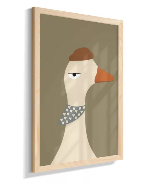 Pato com lenço (fundo verde)