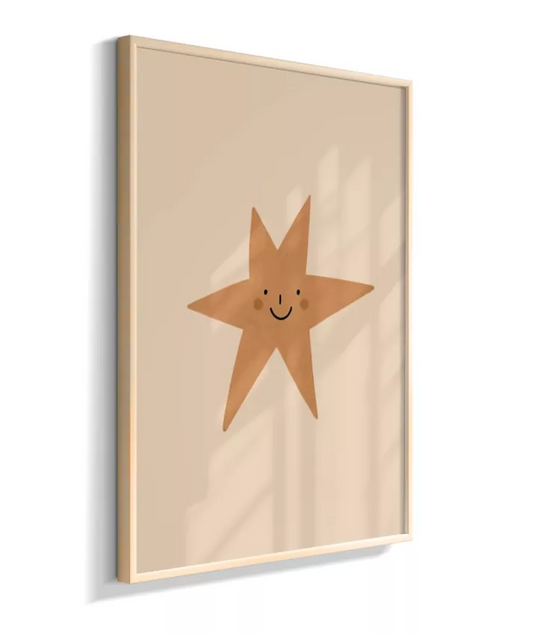 Estrela sorrindo (fundo bege)