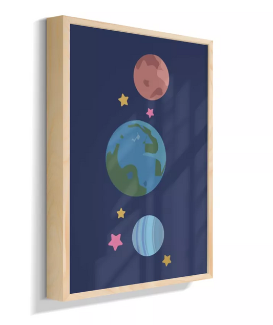 Planetas com a Terra (azul)