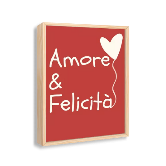 Amore &amp; Felicità (vermelho e bege)