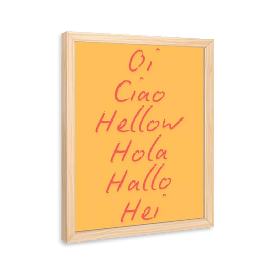 Oi, ciao, hellow, hola