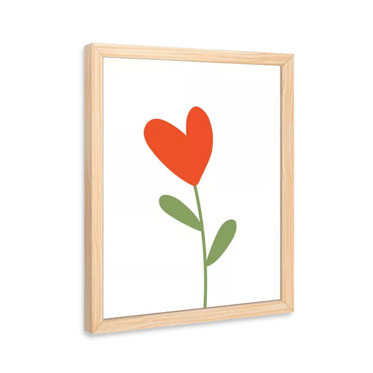 Flor vermelha coração
