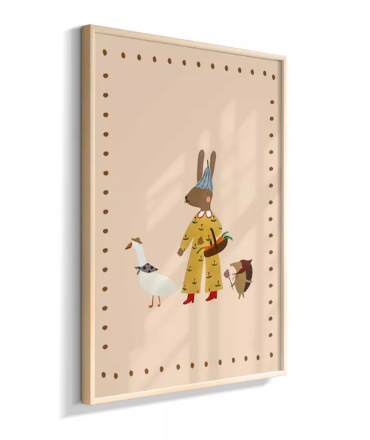 Amigos lúdicos (pato, coelho e porco espinho)