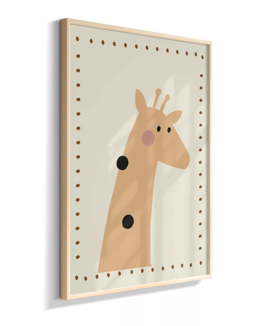 Girafa na moldura com detalhes (boho)