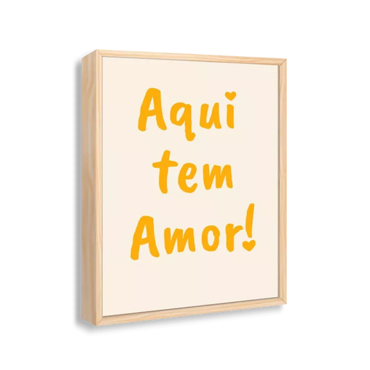 Aqui tem amor! (neutro e amarelo)