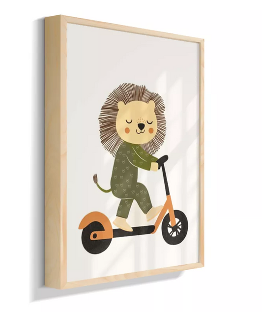 Leão no patinete