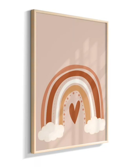 Arco-íris boho (fundo rose)