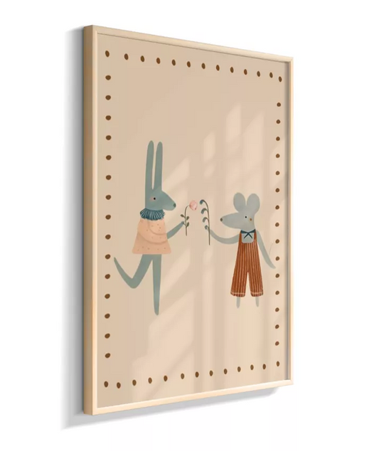 Amigos lúdicos (rato e coelho)