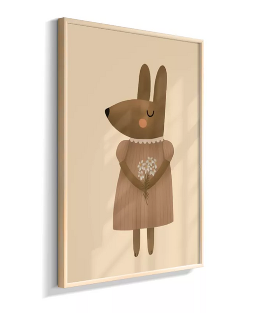 Cachorra delicada com flores (lúdico)