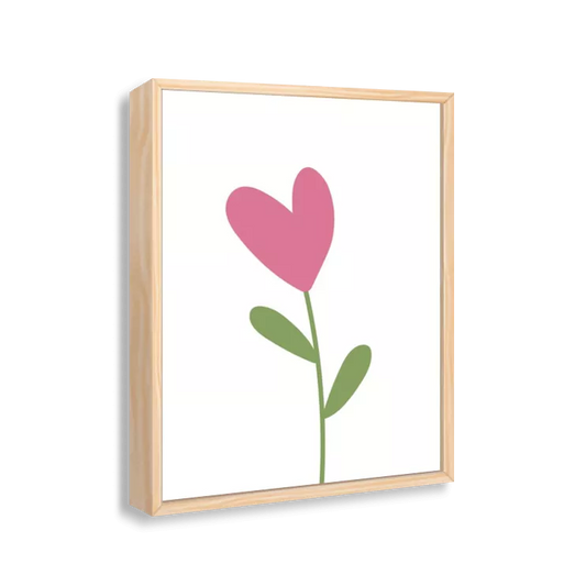 Flor rosa coração