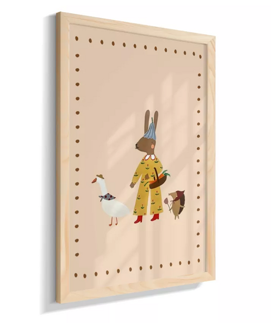 Amigos lúdicos (pato, coelho e porco espinho)