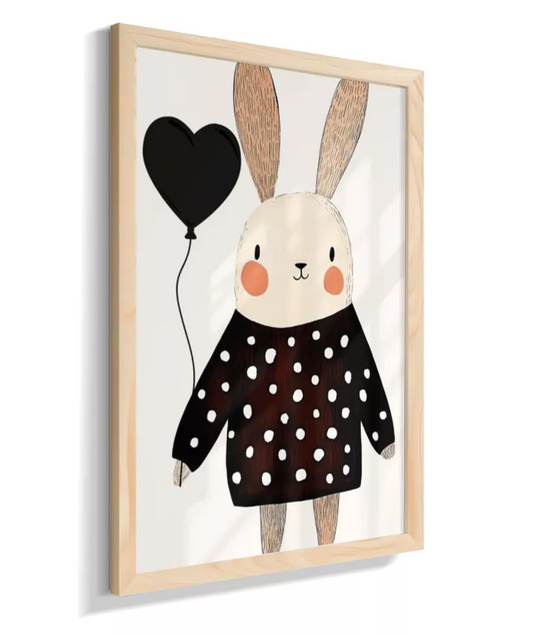 Coelha (amore) com balão coração