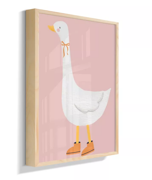 Pata com laço e galocha (fundo rosa)