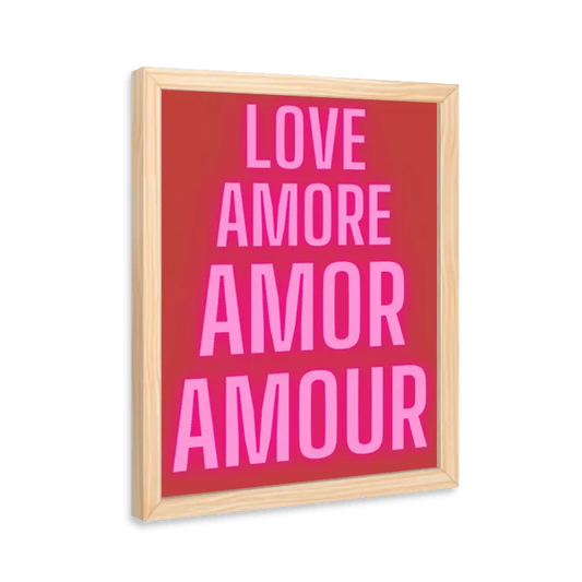 Love, Amore, Amor Amour (vermelho e rosa)