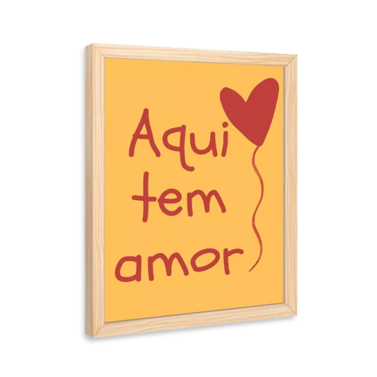 Aqui tem amor! (amarelo e vermelho)