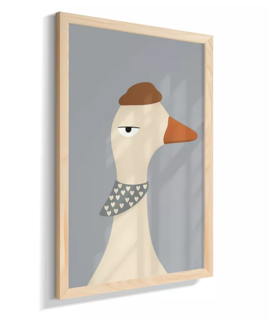Pato com lenço (fundo azul)
